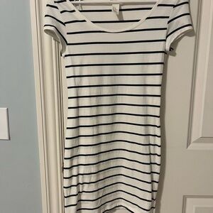 Striped Black and White Dress